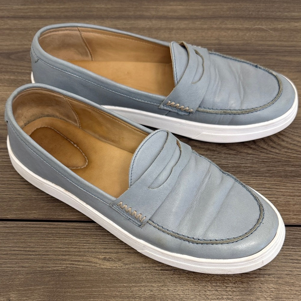 Portland Leather Patina Women's Sky Blue Loafers 9.5